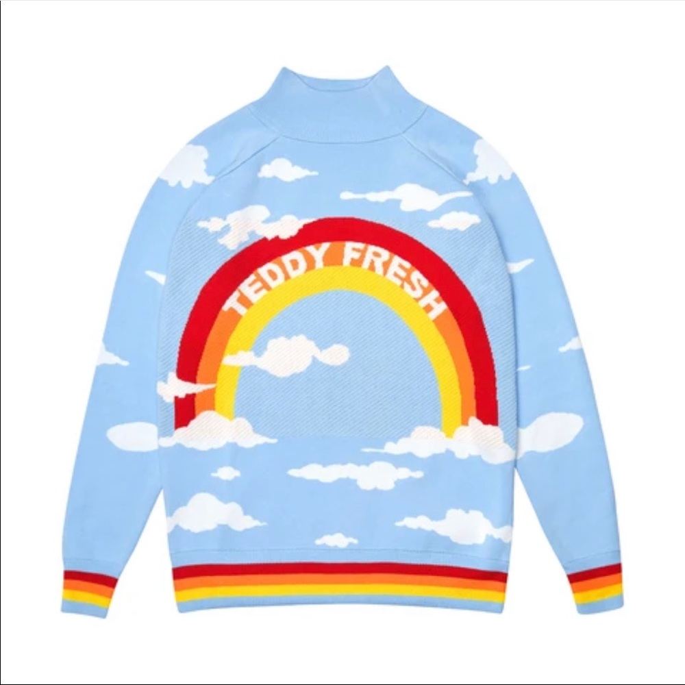 Teddy Fresh Love is in the air rainbow sweater